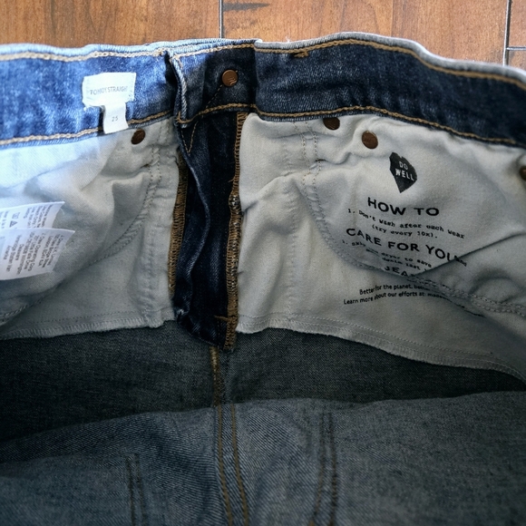 Madewell Women's Mid-Rise In Chaseley Wash Tomboy Straight Leg Jeans Size 25 - Picture 14 of 16